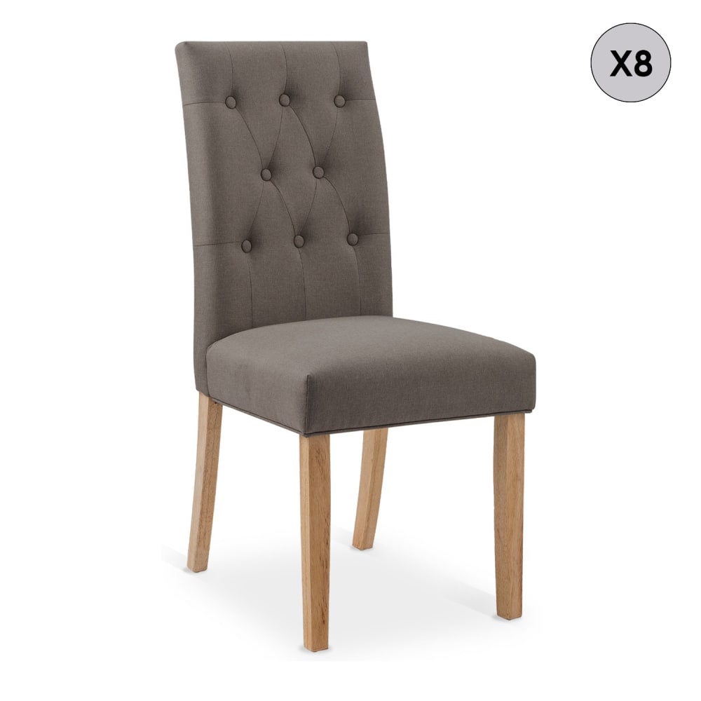 Lot de 8 chaises capitonnées
