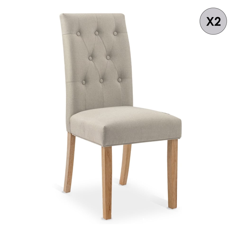 Lot de 2 chaises capitonnées