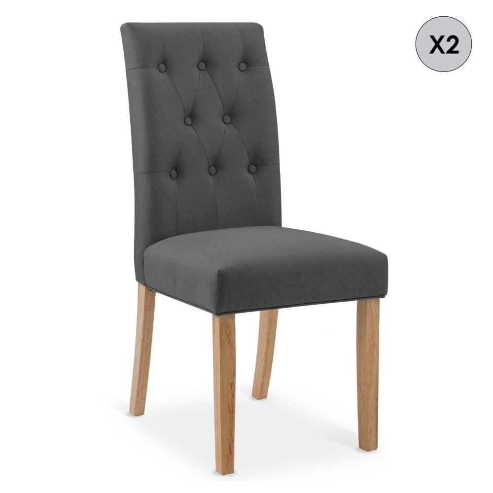 Lot de 2 chaises capitonnées