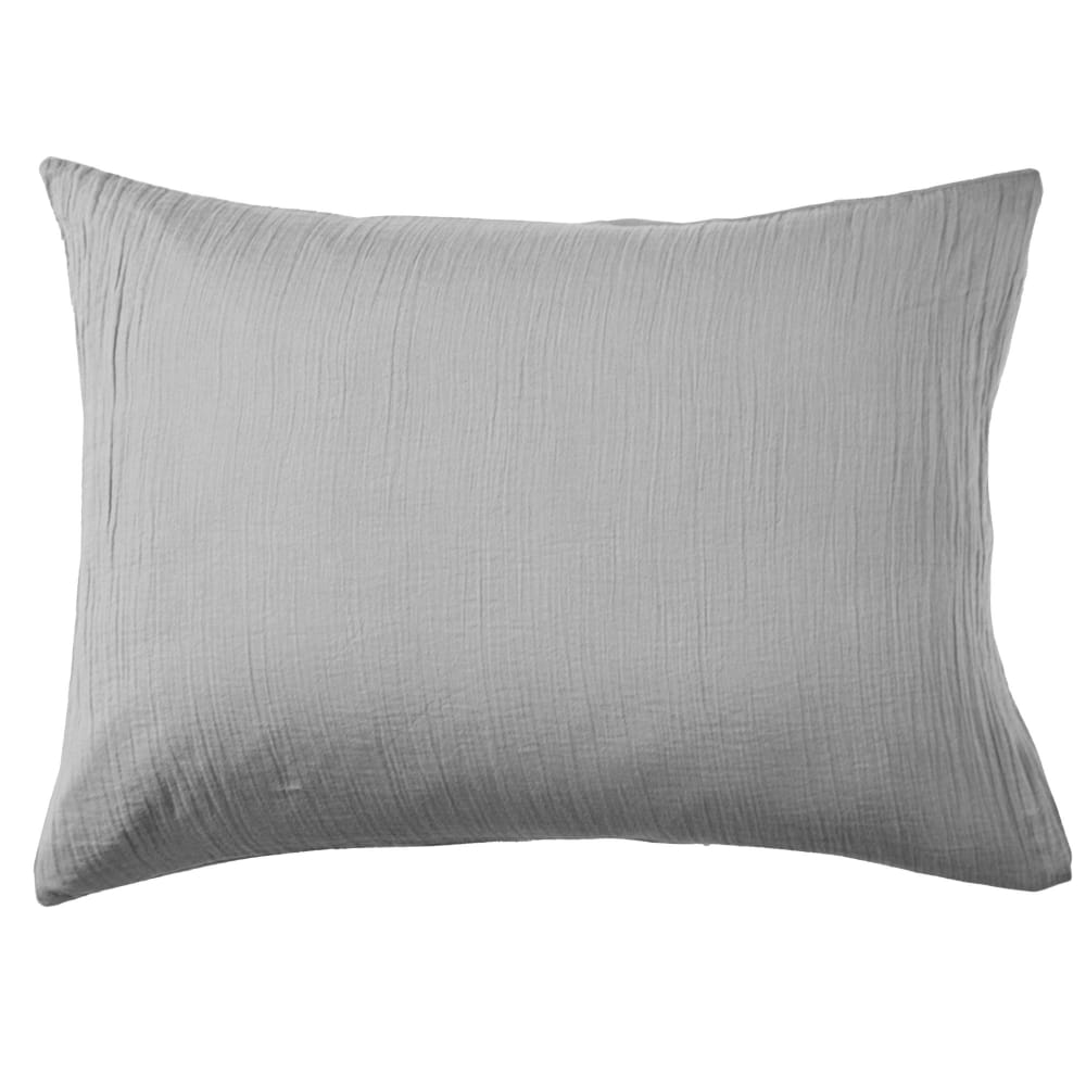 Taie sac en coton gris nuage 50x70cm