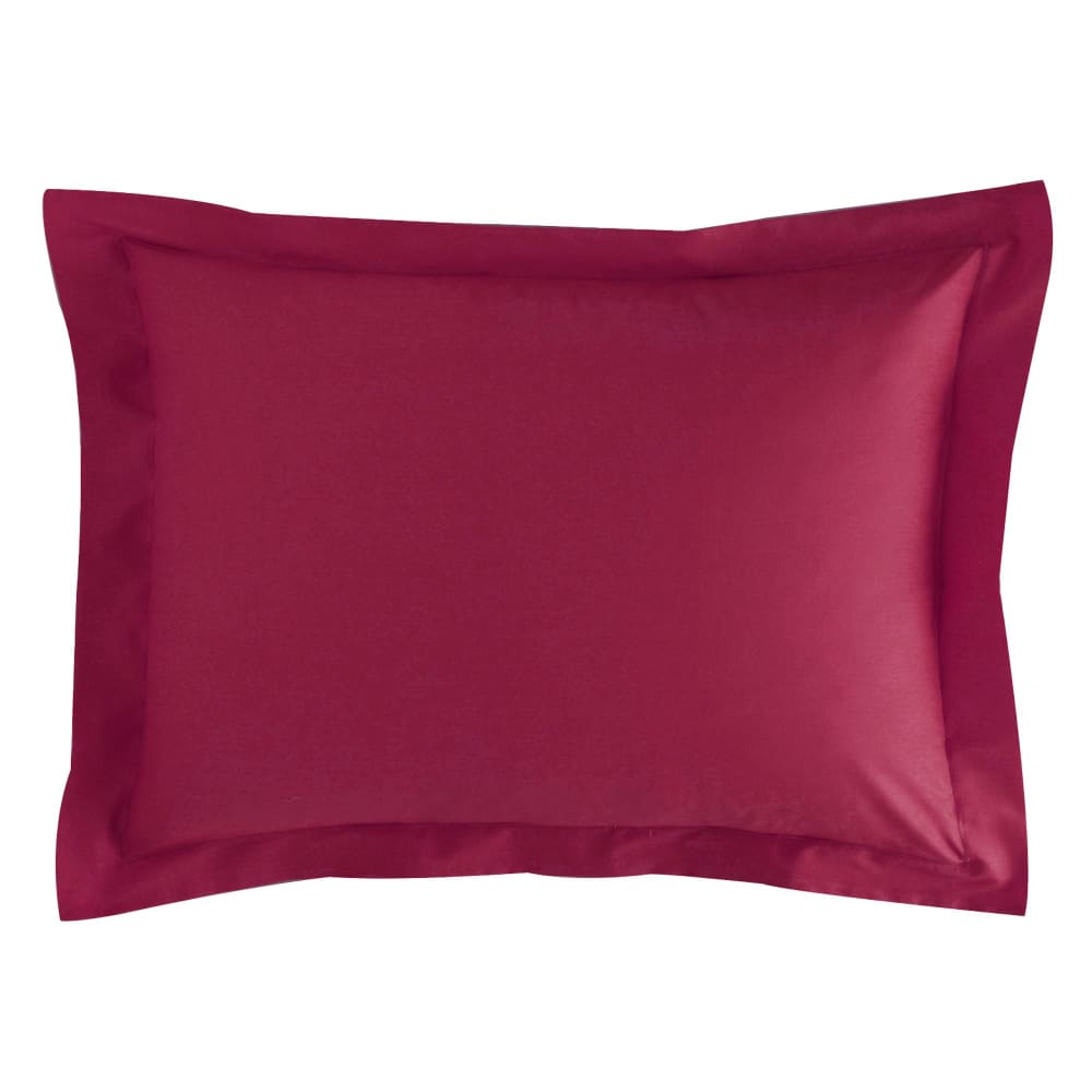 Taie volant en coton rose indien 50x70cm