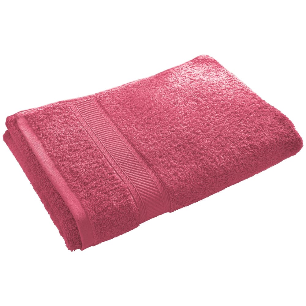 Drap de bain en coton rose framboise 70x140cm Drap de bain en coton rose framboise 70x140cm