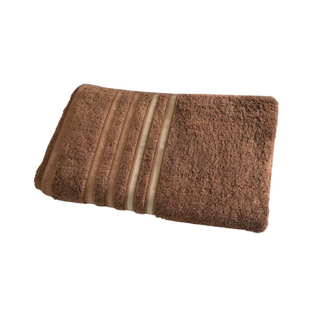 Serviette de toilette en coton beige chataigne 50x100cm