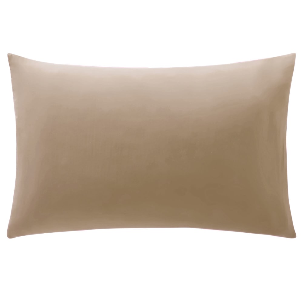 Taie sac en coton beige 50x70cm