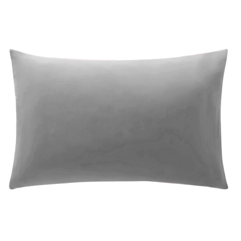 Taie sac en coton gris 50x70cm