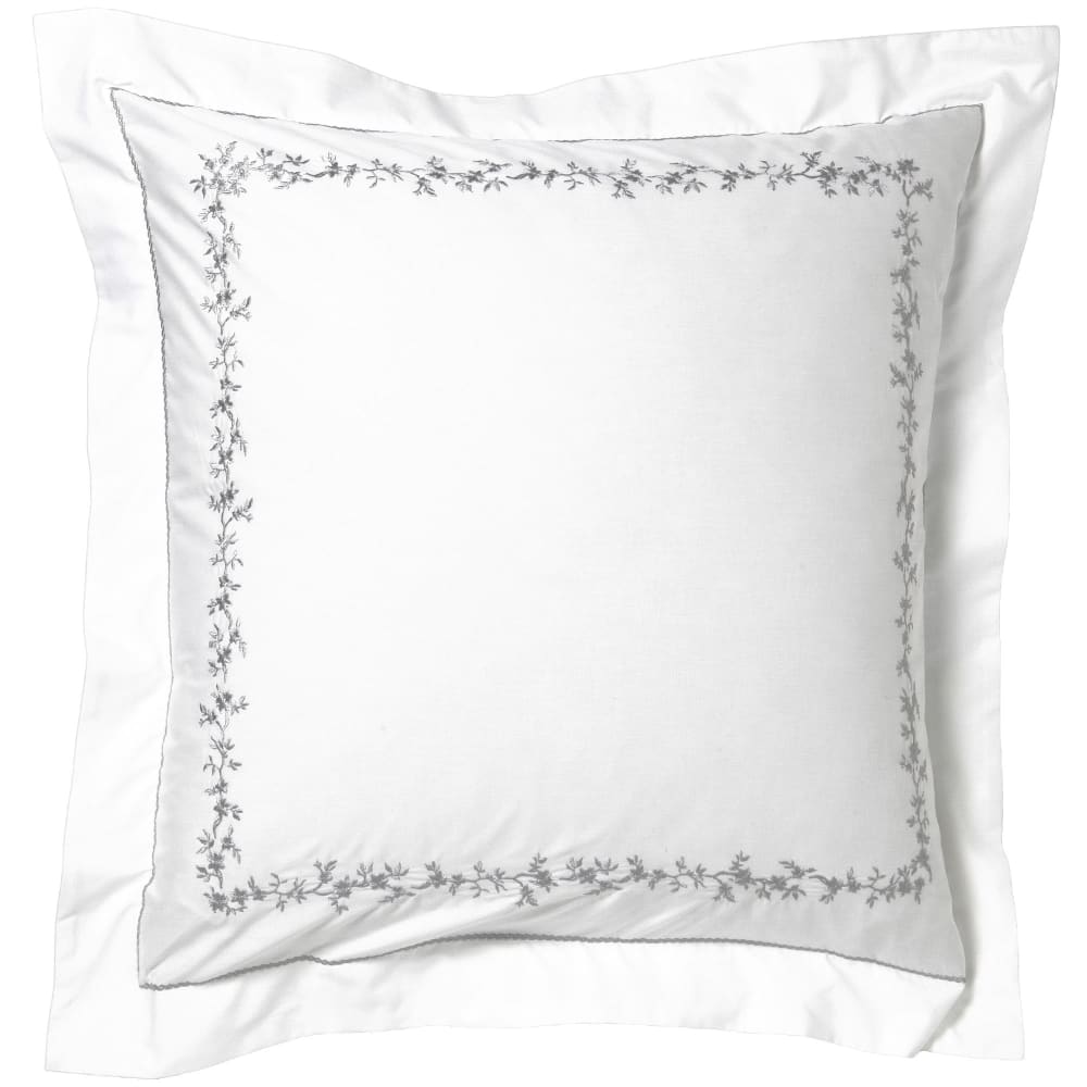 Taie volant en coton blanc 50x70cm