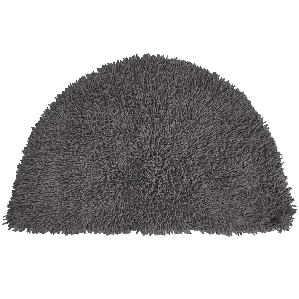 Tapis 1/2 lune en coton gris anthracite 55x85cm