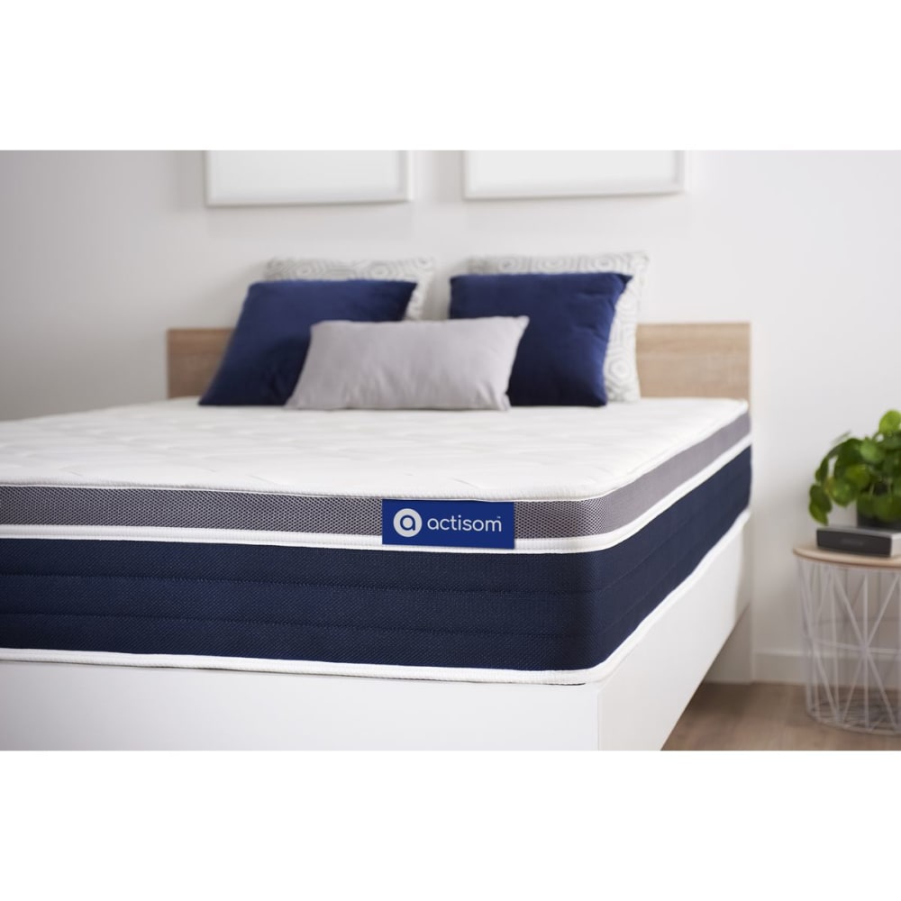 Actisom Matratze aus Latex und Memory-Schaum 90 x 200 cm, weiß style classic chic - Stoff
