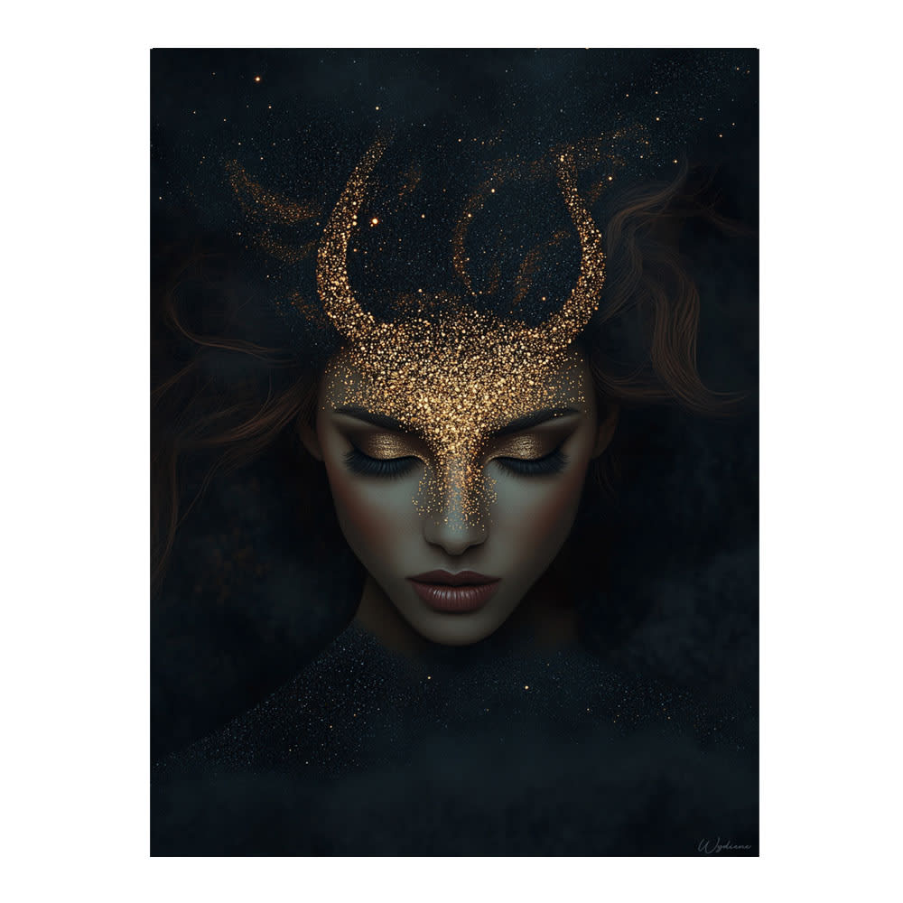 Tableau Femme Taureau alu-dibond multicolore 30x40 cm