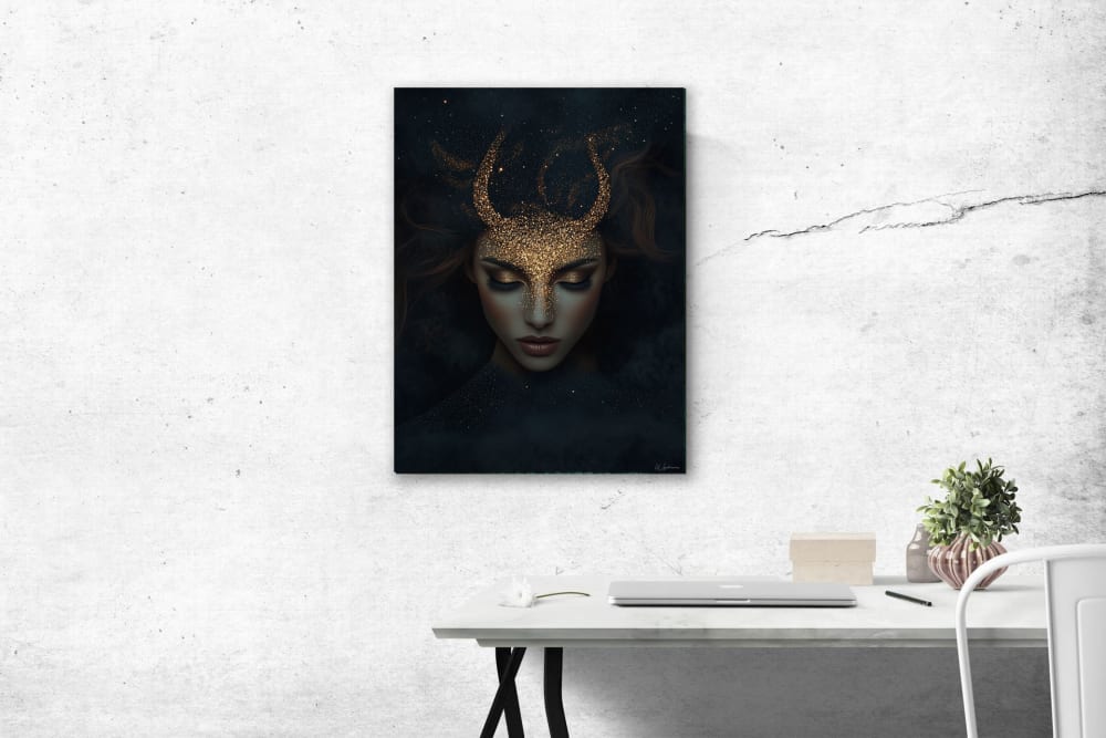Tableau Femme Taureau alu-dibond multicolore 30x40 cm