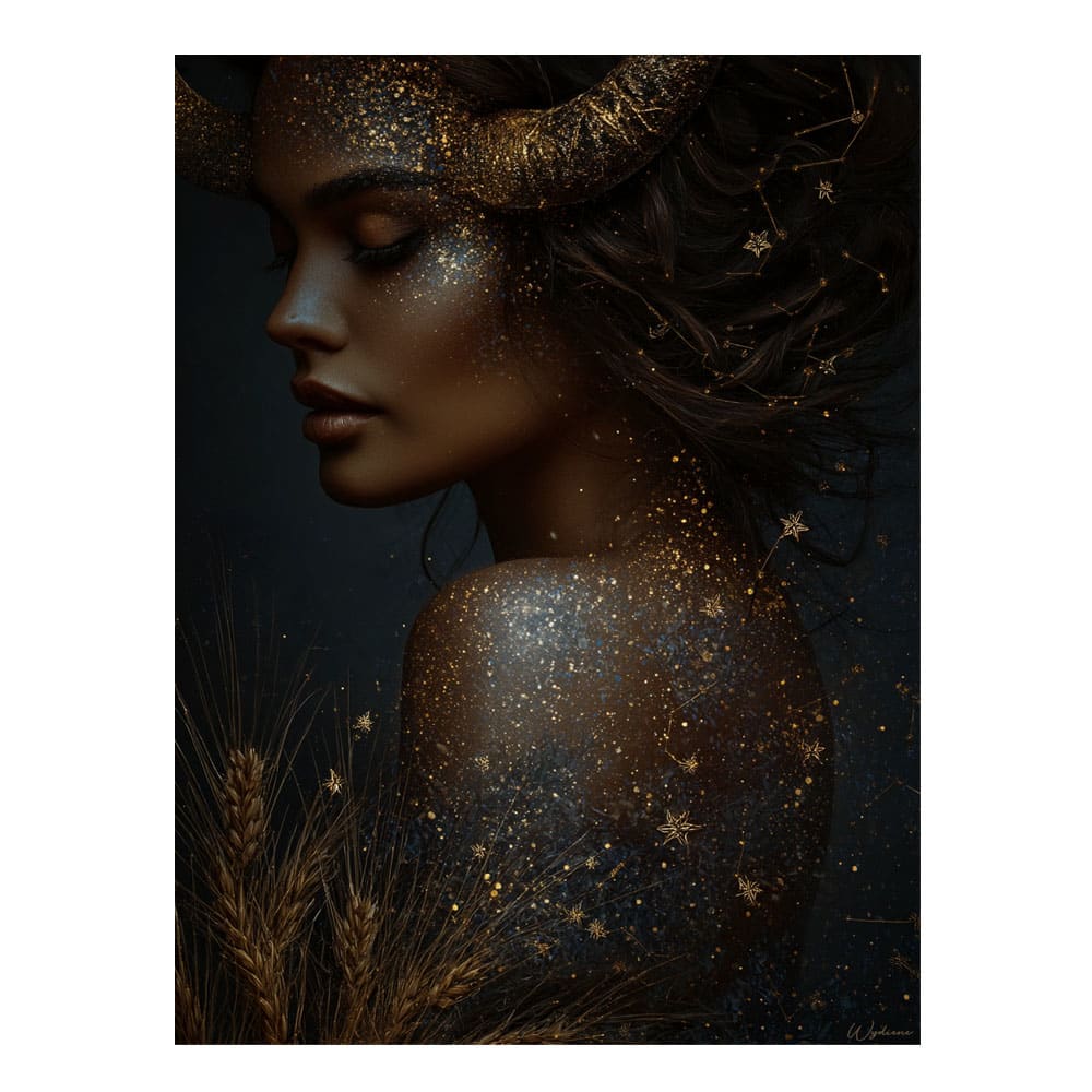 Tableau Femme Taureau alu-dibond multicolore 60x80 cm