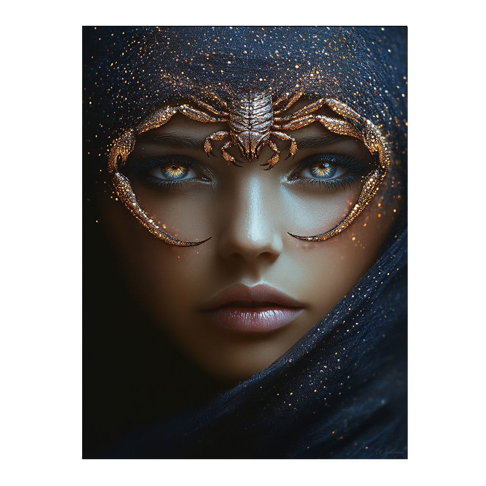 Tableau Femme Scorpion alu-dibond multicolore 60x80 cm