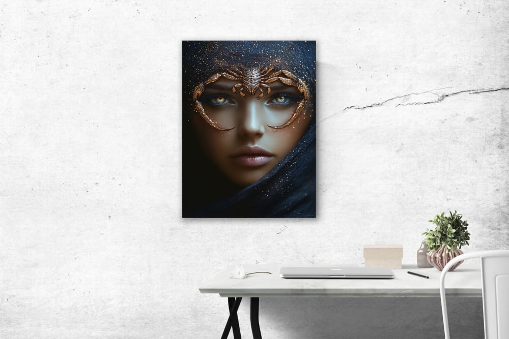 Tableau Femme Scorpion alu-dibond multicolore 60x80 cm