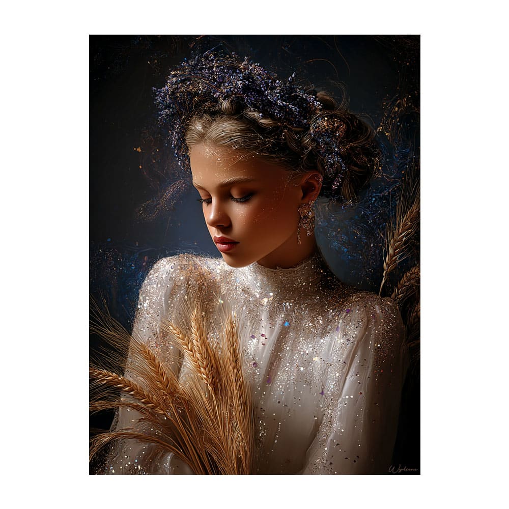 Tableau Femme Vierge alu-dibond multicolore 30x40 cm