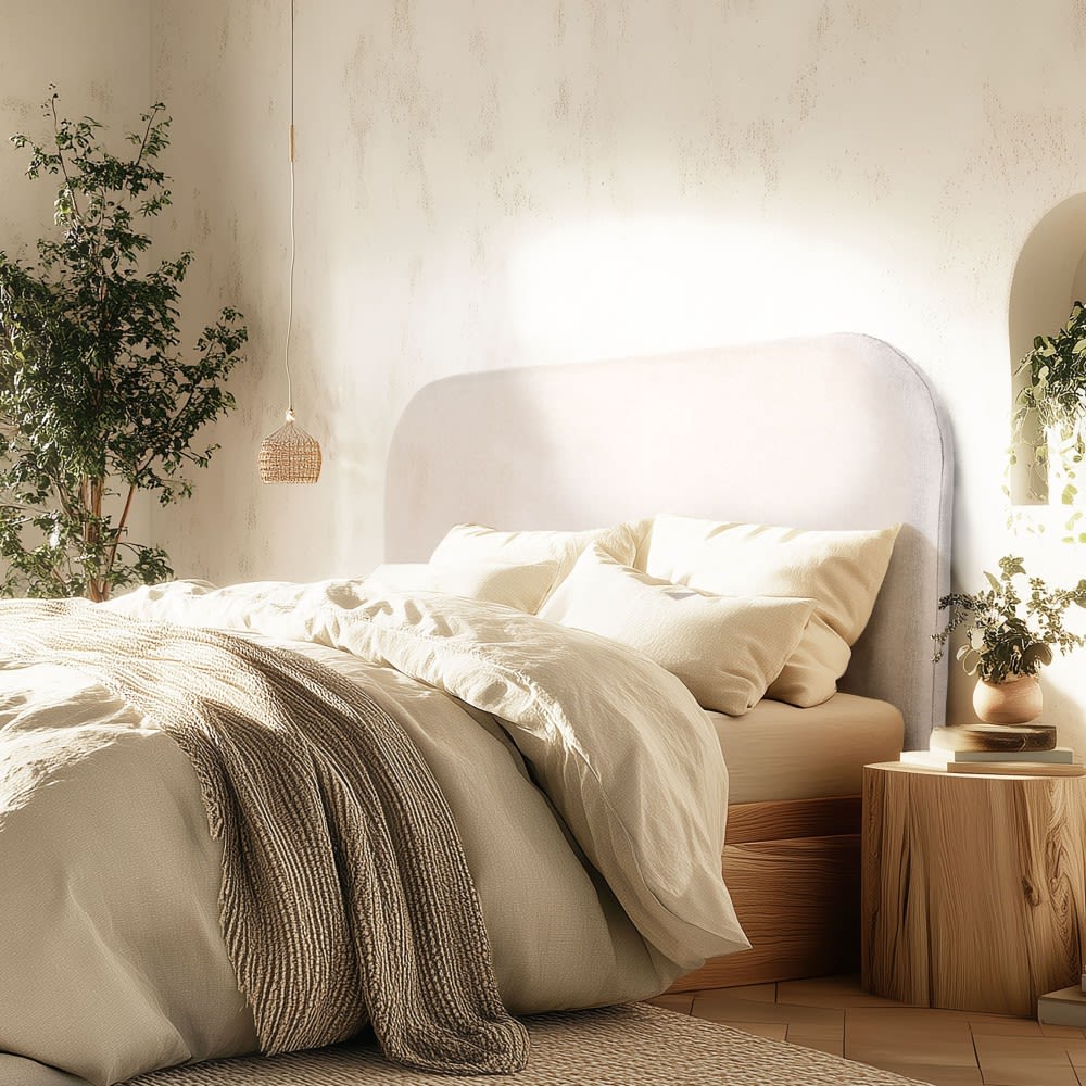 Tête de lit rembourrée pour lits 140/160cm couleur beige