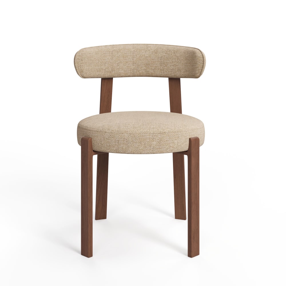 Lot de 2 chaises en velours chenillé taupe Lot de 2 chaises en velours chenillé taupe