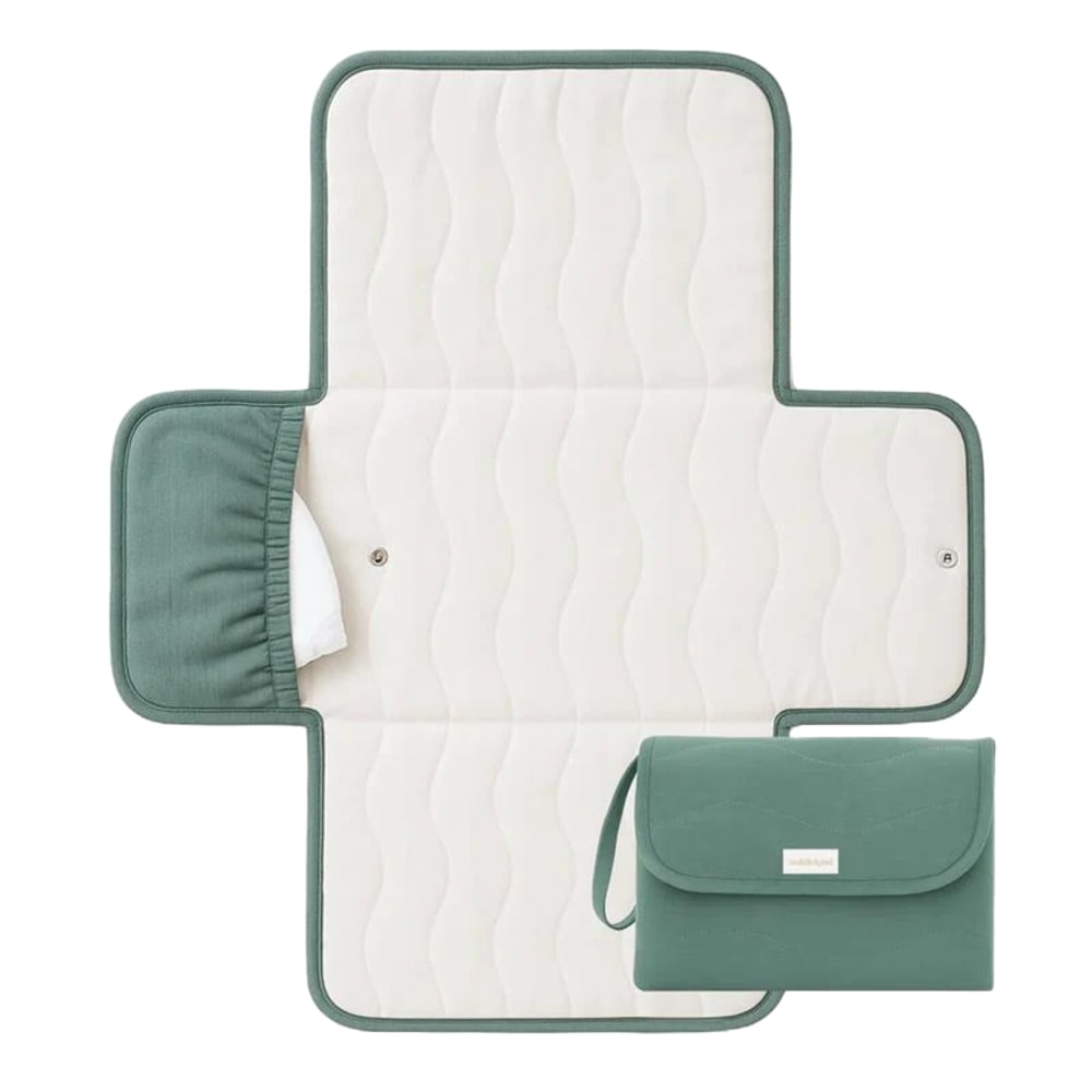 ToddleKind Mini Maven Tragbare Wickelunterlage Grün 74x61 cm GRÜN BAUMWOLLE Baby