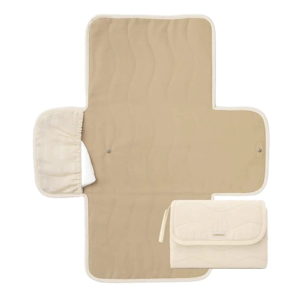 ToddleKind Mini Maven Tragbare Wickelunterlage Beige 74x61 cm BEIGE BAUMWOLLE Baby