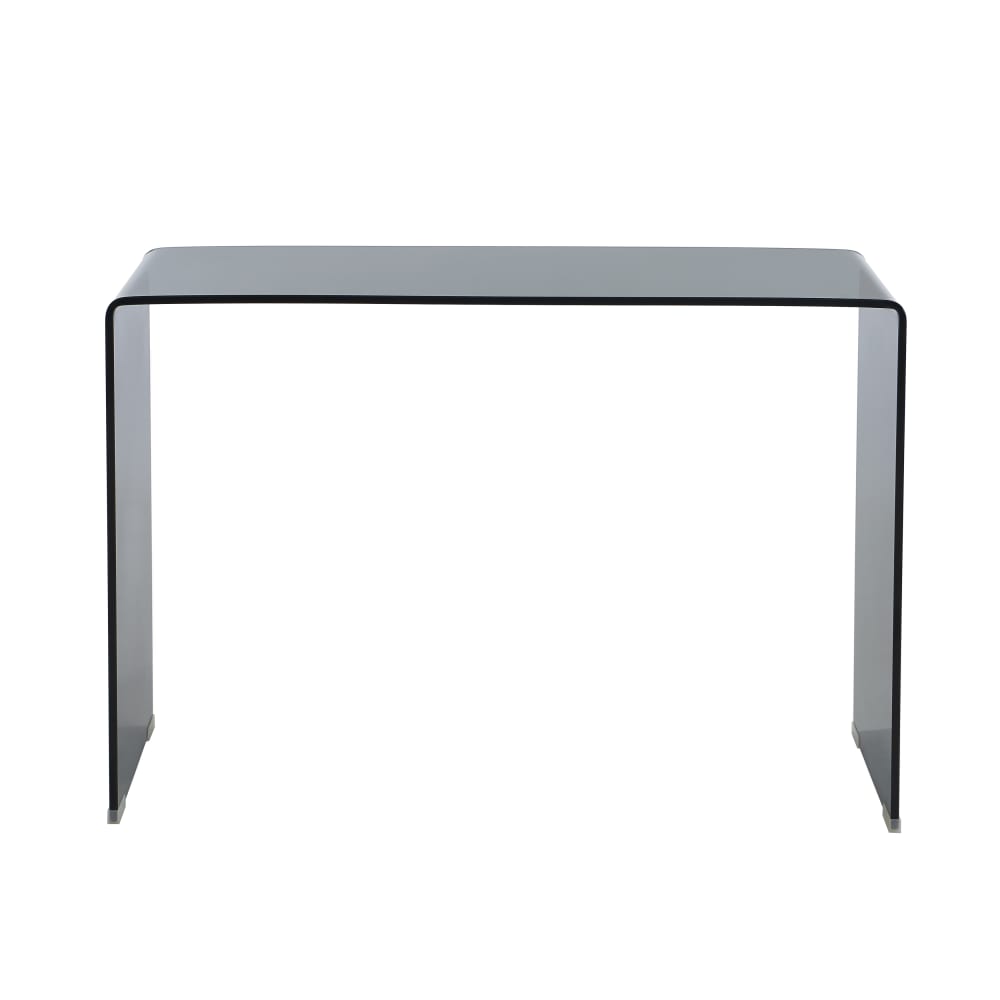 Console verre trempé noir 110cm