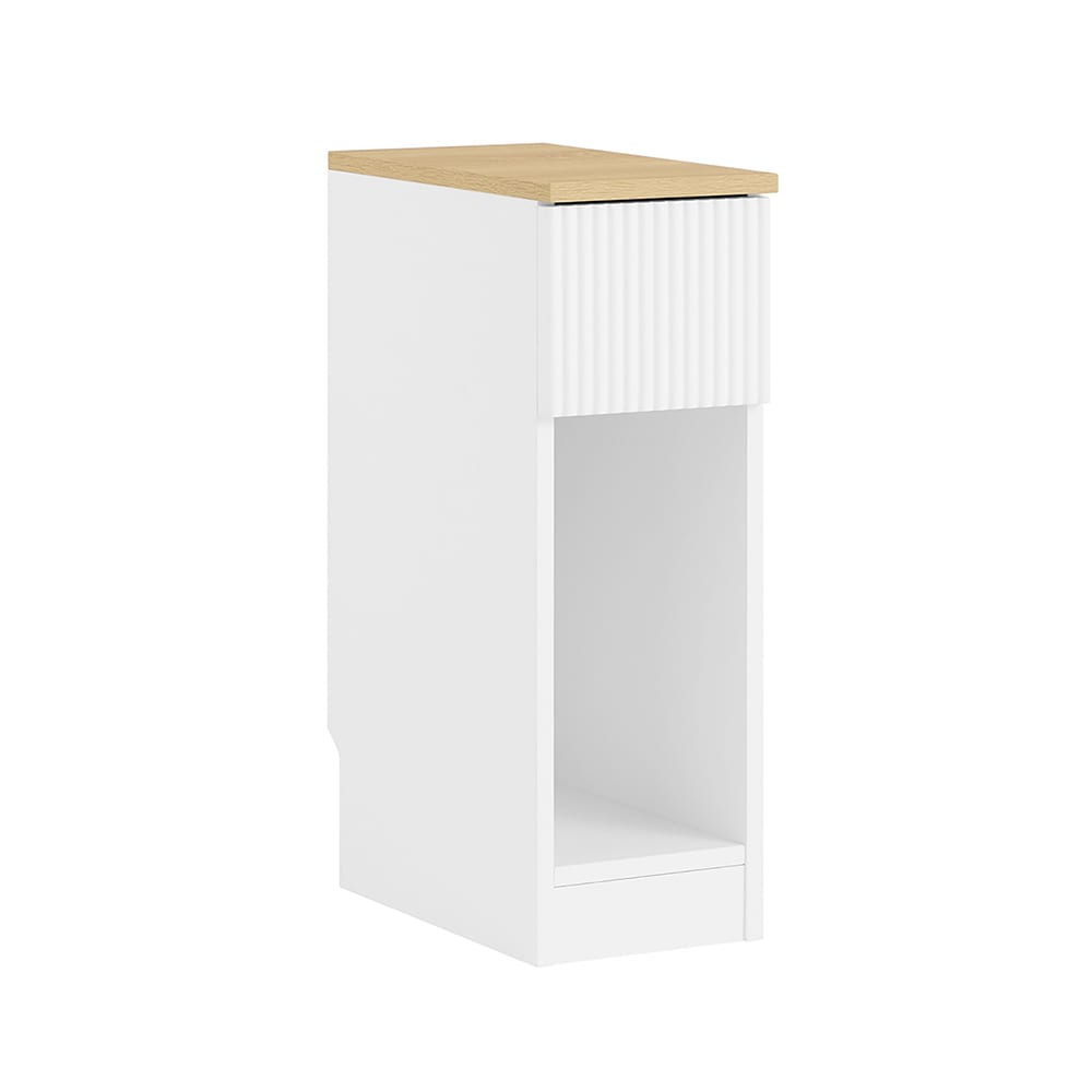 Table de chevet rangement blanc 20x35x60 cm