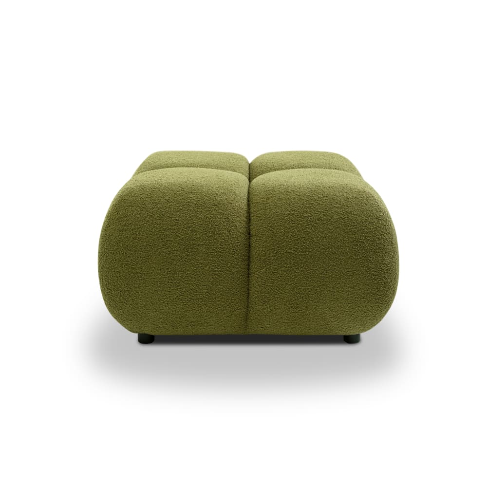 Pouf carré en tissu - vert