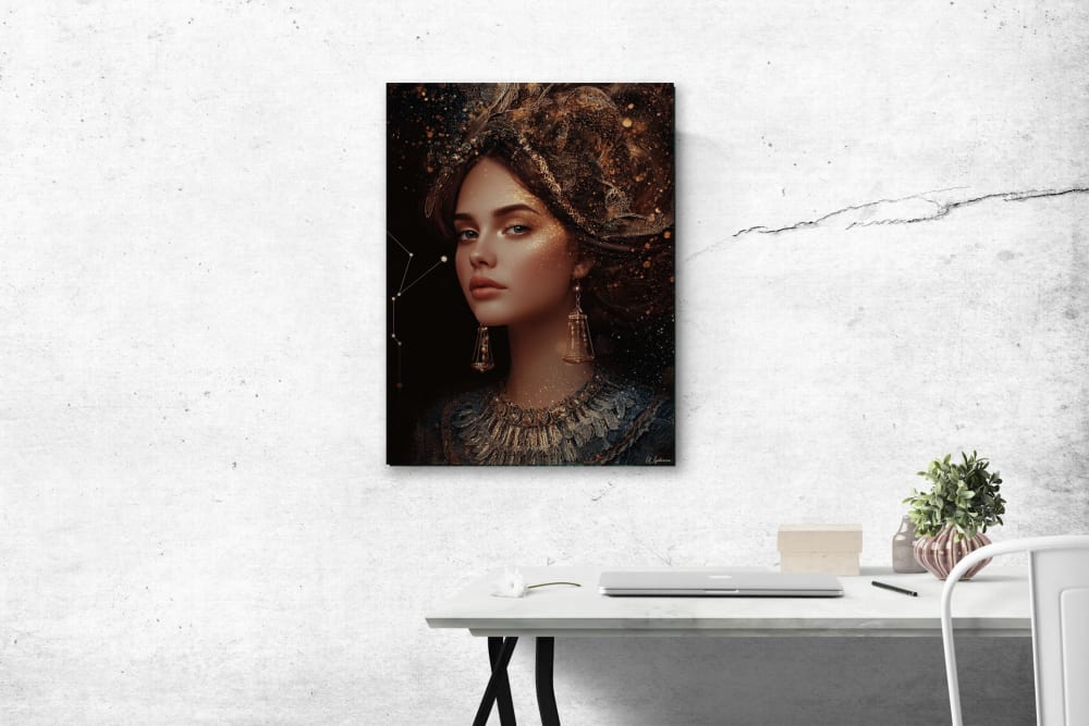 Tableau Femme Balance alu-dibond multicolore 30x40 cm