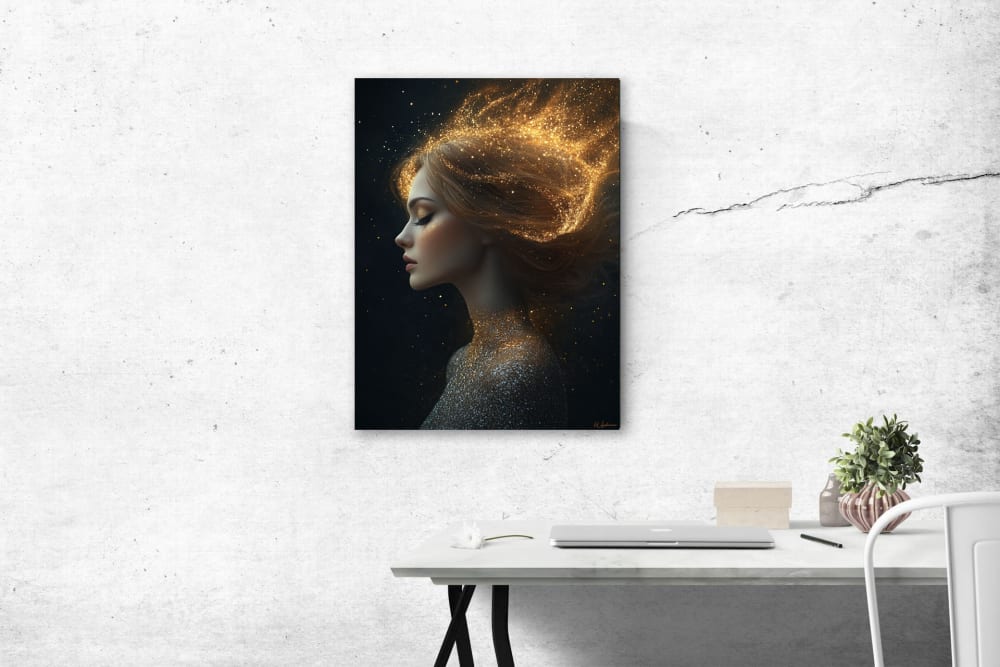 Wandbild Frau Löwe Alu-Dibond 60x80 - Maisons Du Monde