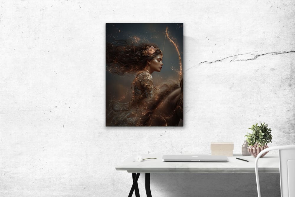 Tableau Femme Sagittaire alu-dibond multicolore 60x80 cm - Maisons du Monde