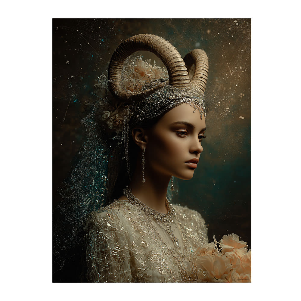 Cuadro mujer capricornio alu-dibond 30x40 cm