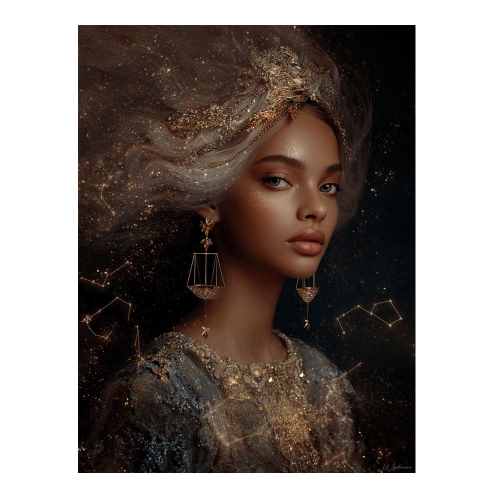 Tableau Femme Balance alu-dibond multicolore 60x80 cm