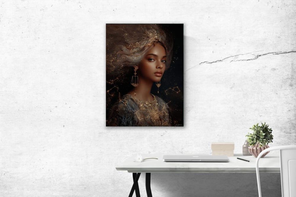 Tableau Femme Balance alu-dibond multicolore 60x80 cm