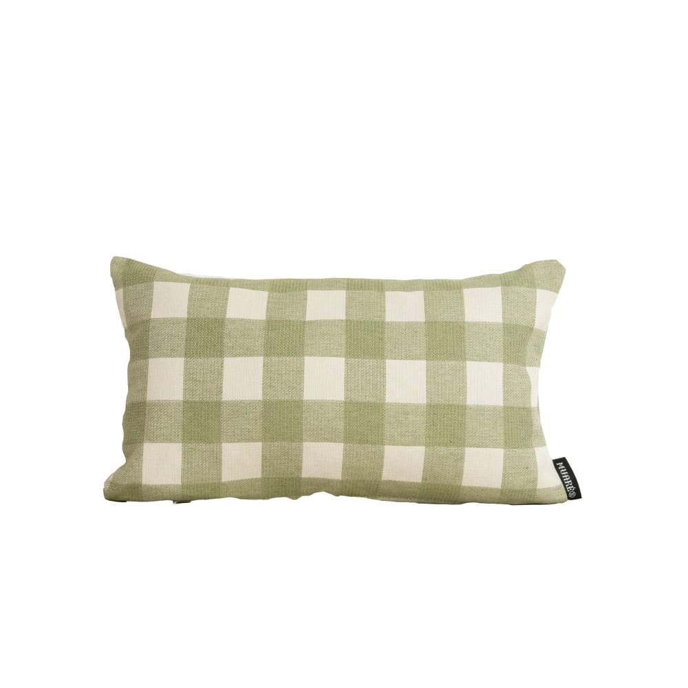 Funda de cojín jacquard 100% algodón verde 30x50 cm