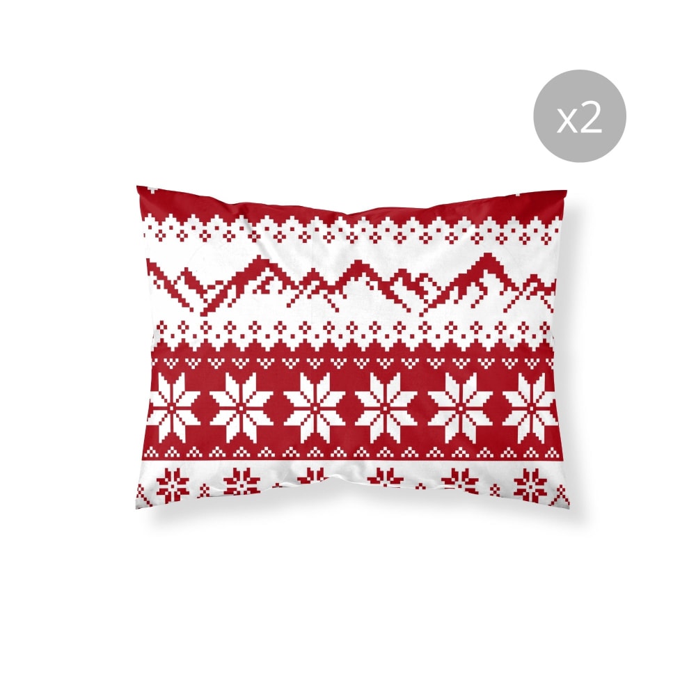 Lot de taies d'oreillers 100 % polyester multicolore 50x80 cm