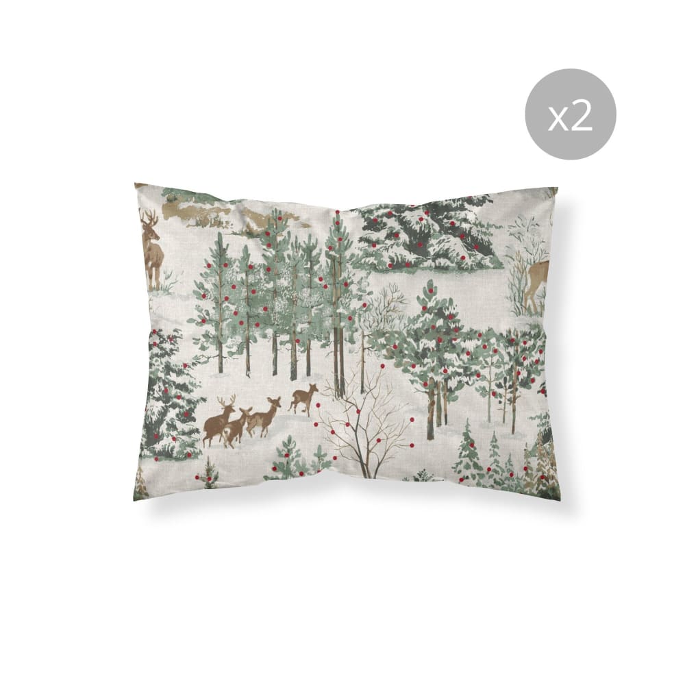 Lot de taies d'oreillers 100 % polyester multicolore 50x80 cm