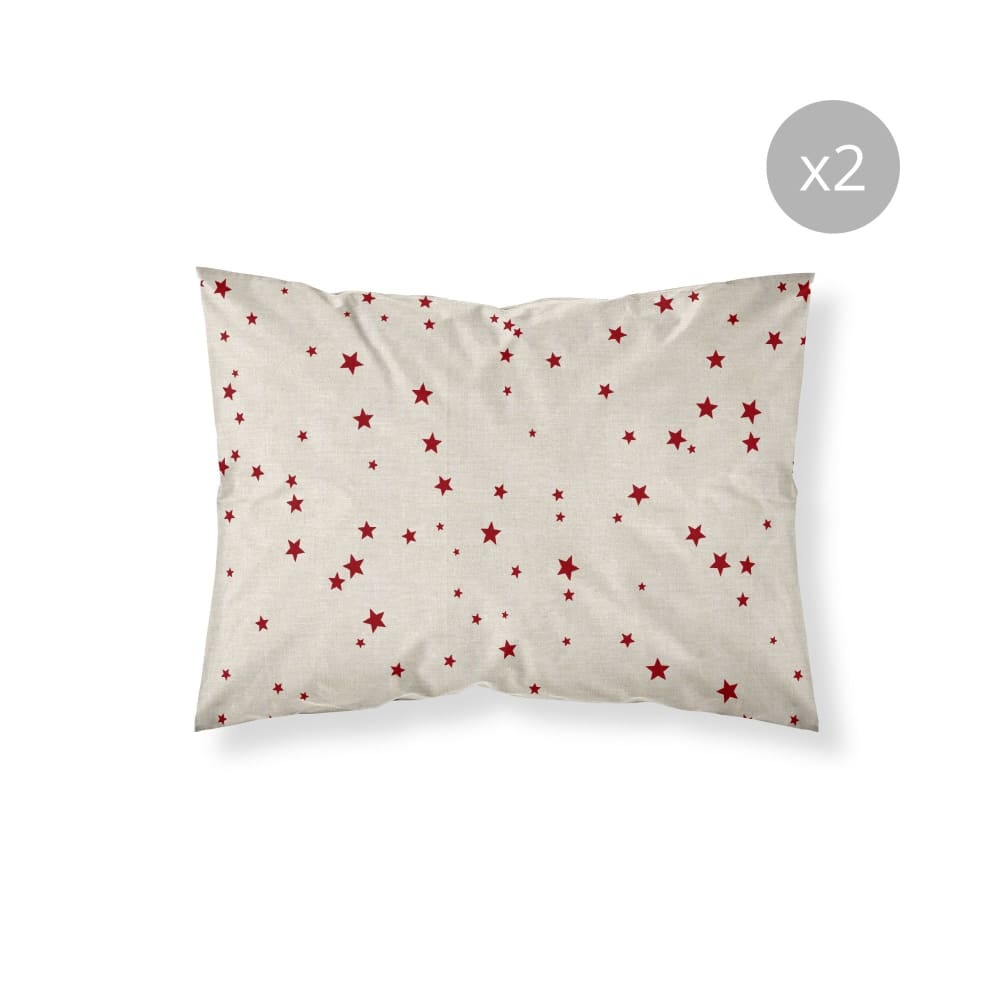 Lot de 2 taies d'oreillers 100 % polyester multicolore 50x80 cm