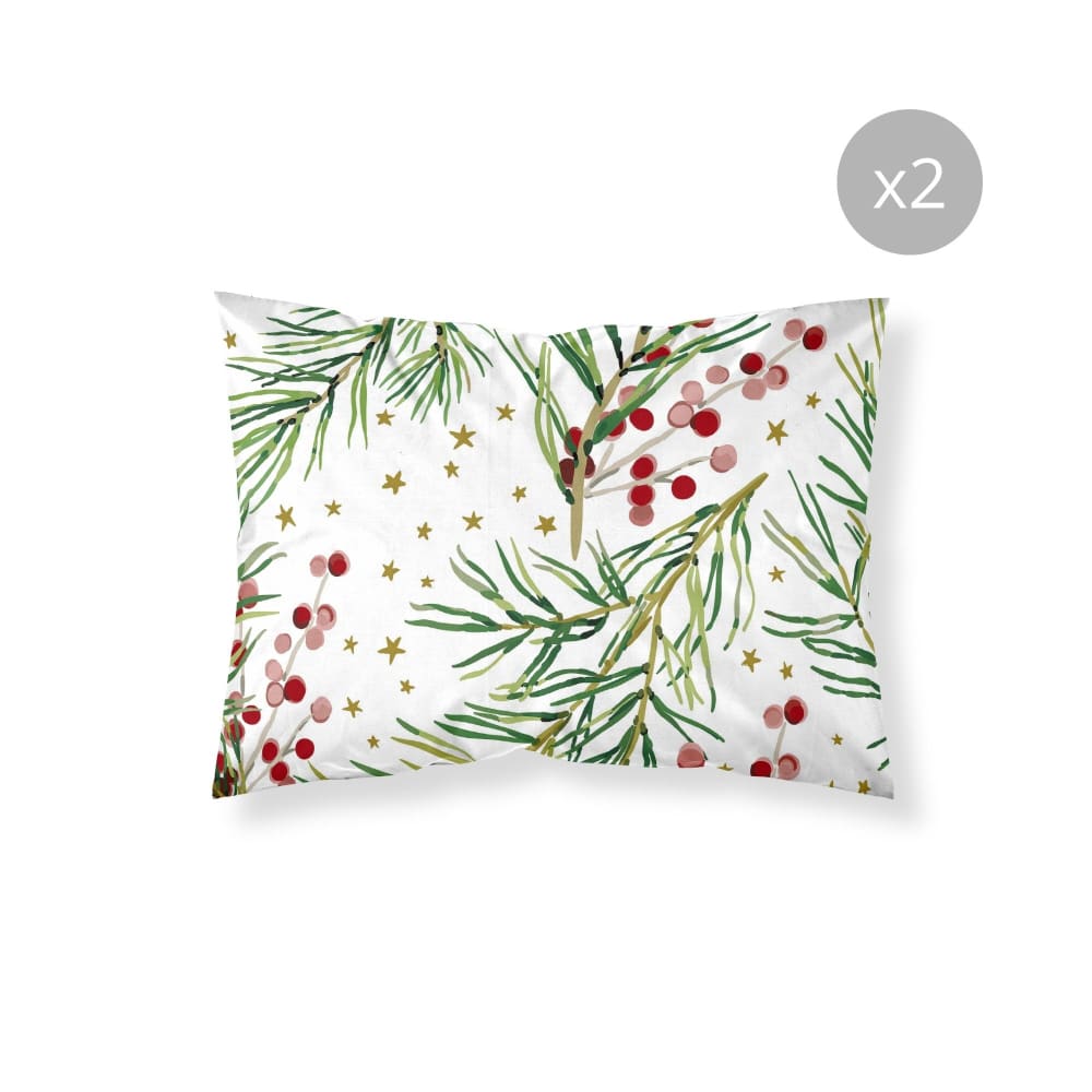 Lot de taies d'oreillers 100 % polyester multicolore 50x80 cm