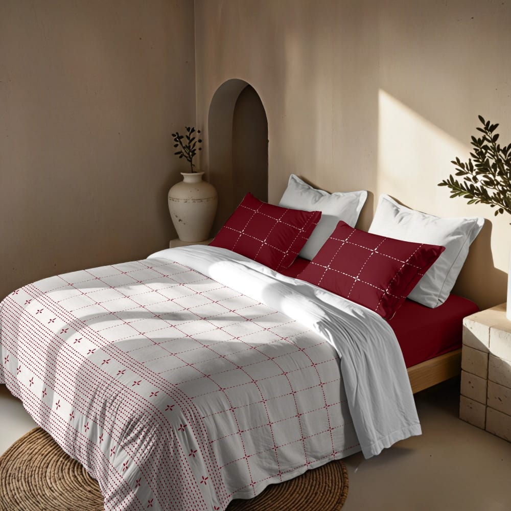 Housse de couette 100 % polyester multicolore 260x240 cm