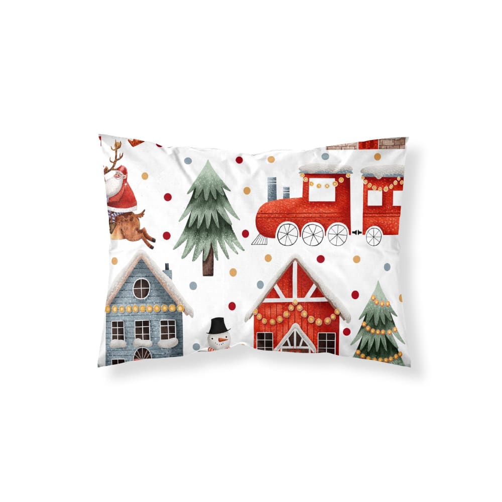 Taie d’oreiller 100 % polyester multicolore 80x80 cm