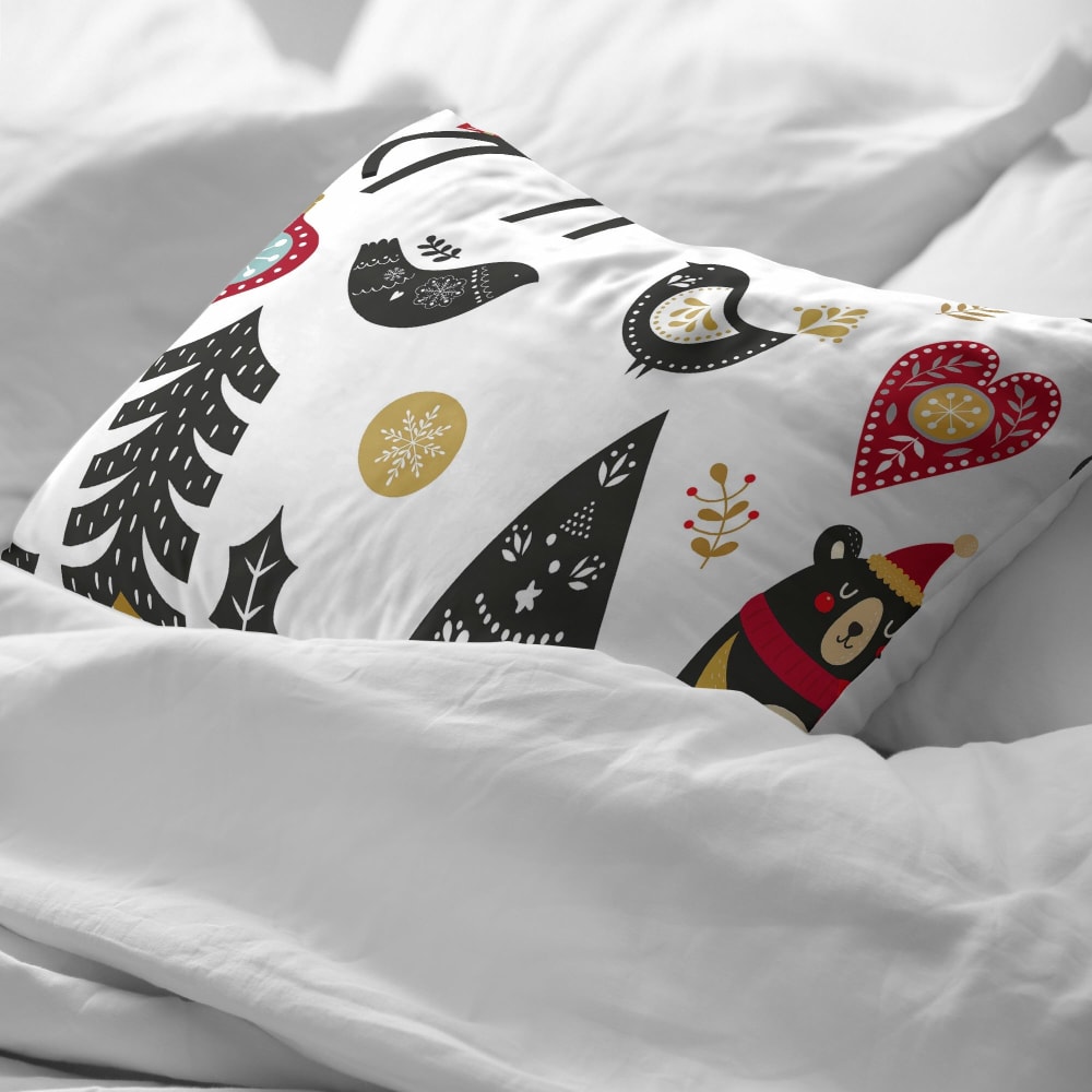 2er-Pack Kissenbezüge 100 % Polyester, mehrfarbig 50x80 cm -