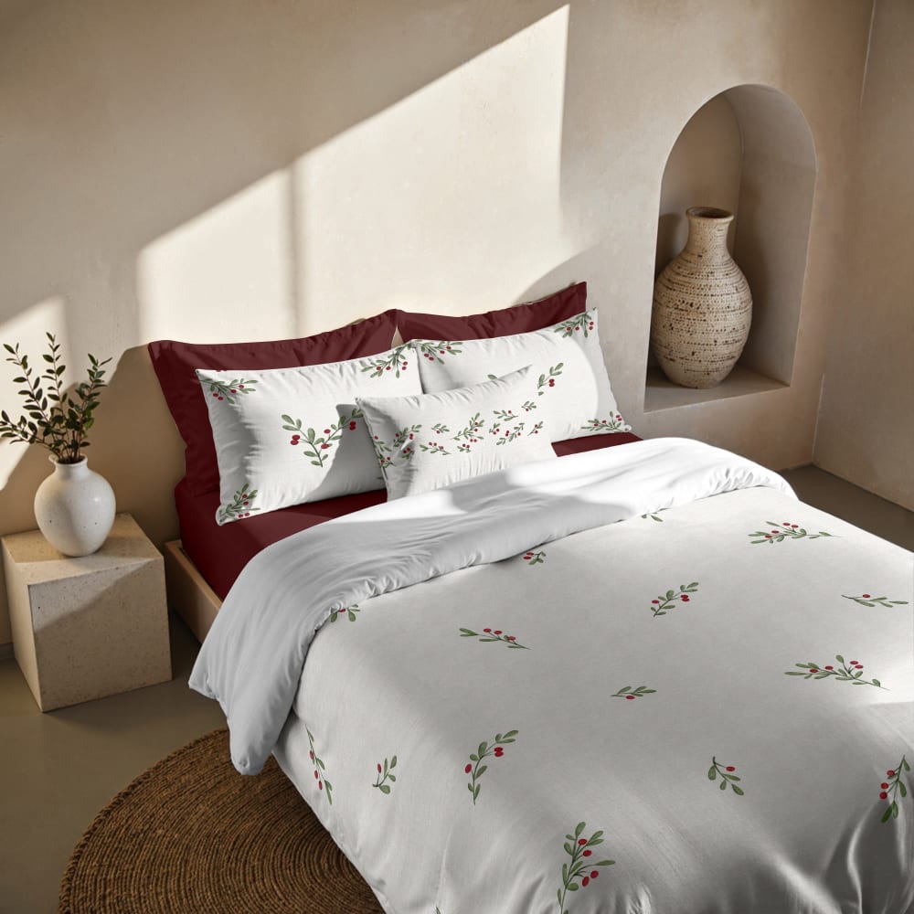 Bettdeckenbezug Weihnachten Polyester mehrfarbig 260x240cm) -