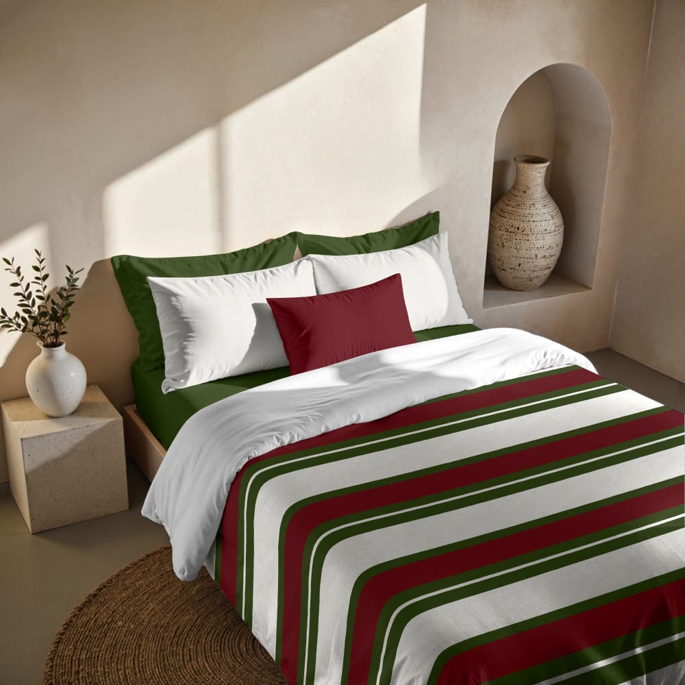 Bettdeckenbezug Weihnachten Polyester mehrfarbig 155x220cm) -