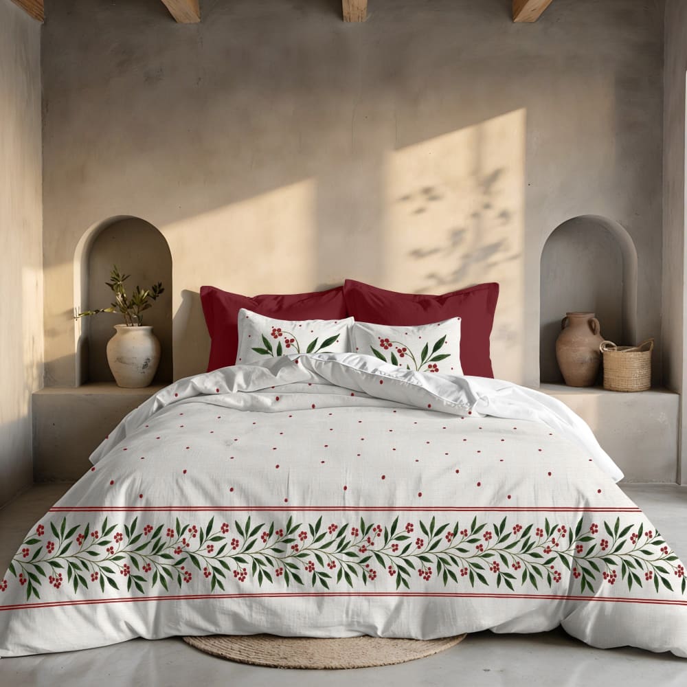 Bettdeckenbezug Weihnachten Polyester mehrfarbig 80(140x200 cm) -