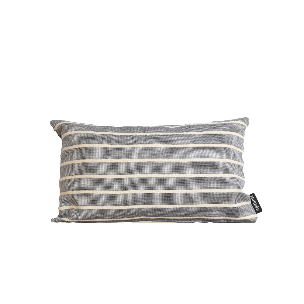 Housse de coussin jacquard 100 % coton bleu 30x50 cm