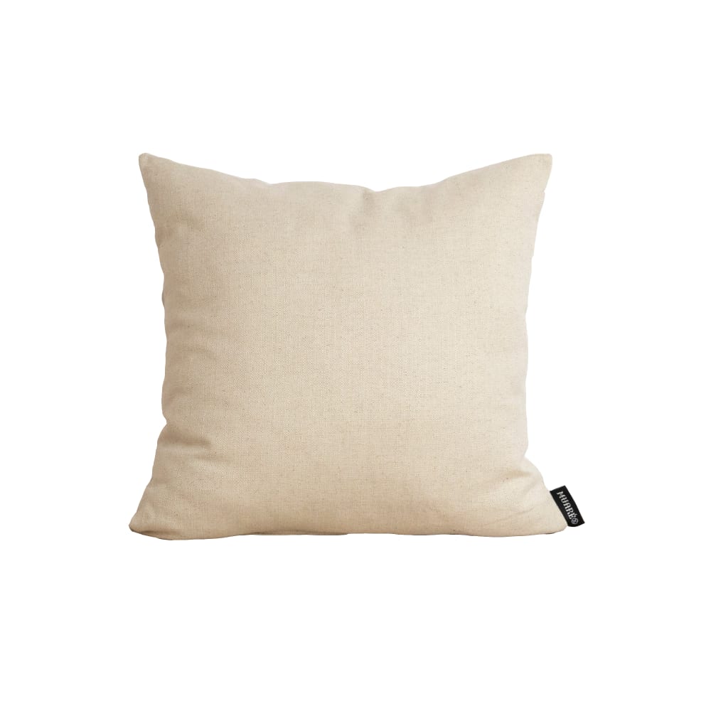 Housse de coussin jacquard 100 % coton beige 45x45 cm