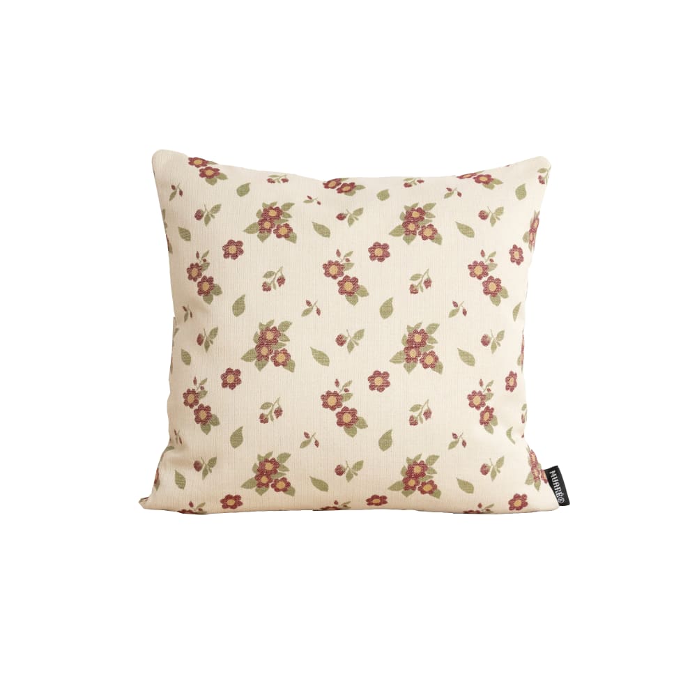 Housse de coussin jacquard 100 % coton rouge 45x45 cm