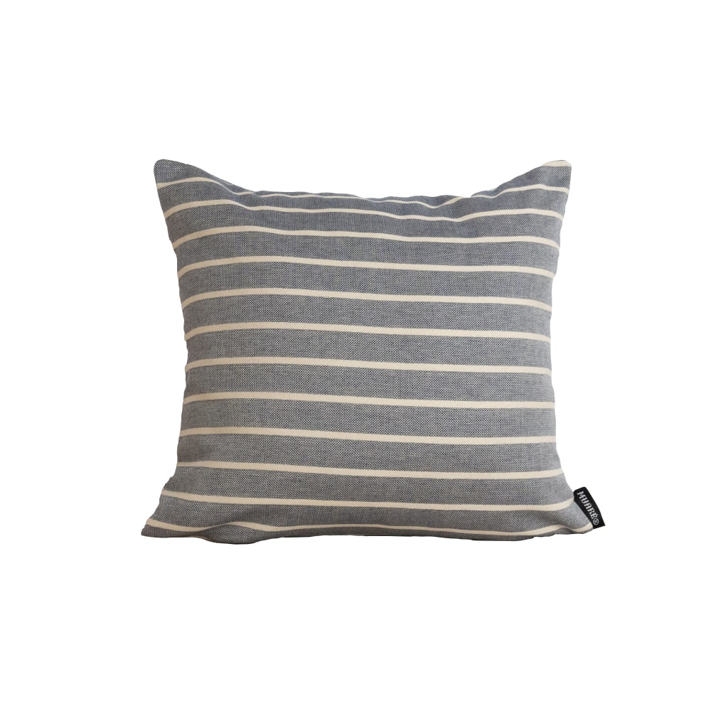 Housse de coussin jacquard 100 % coton bleu 45x45 cm