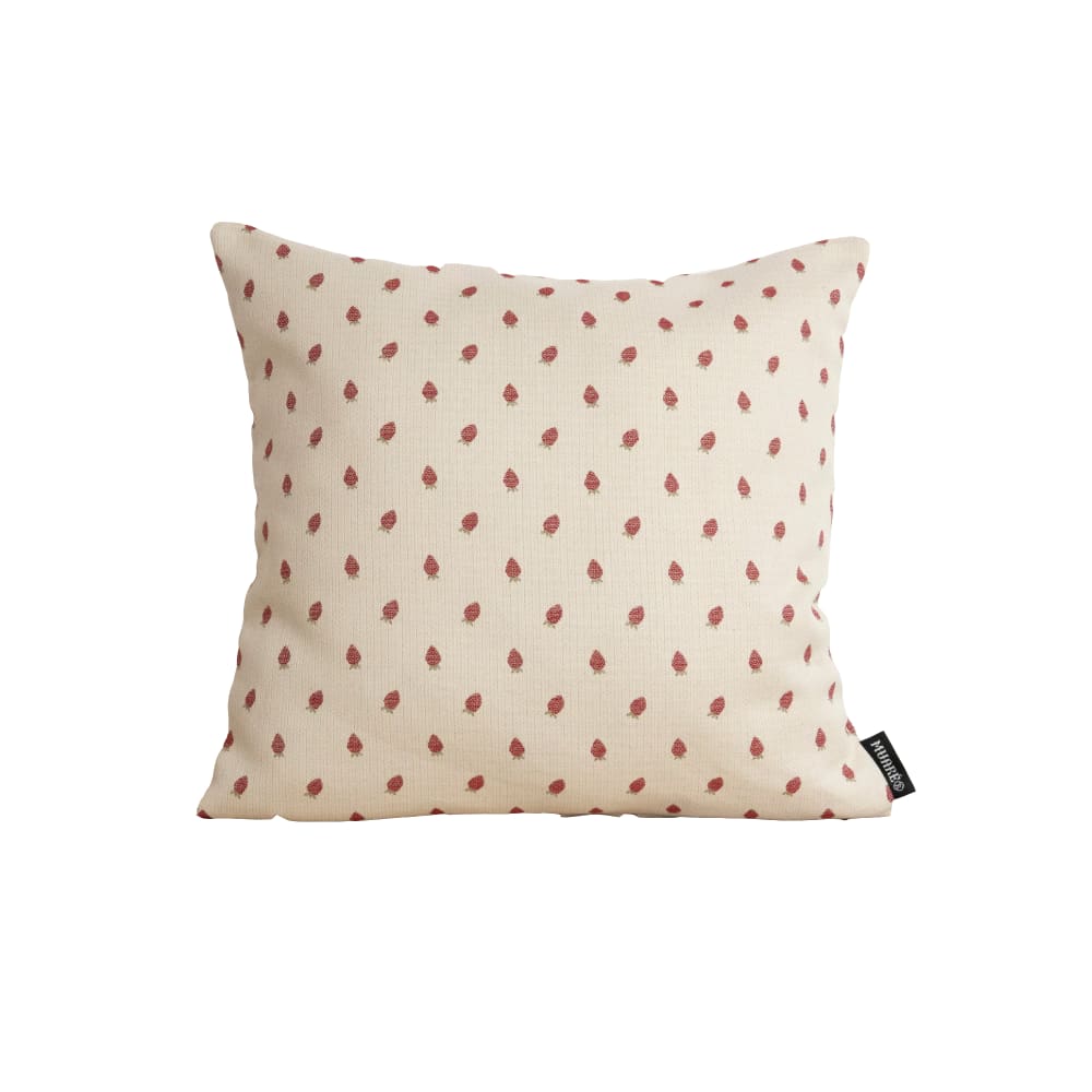 Housse de coussin jacquard 100 % coton rouge 45x45 cm