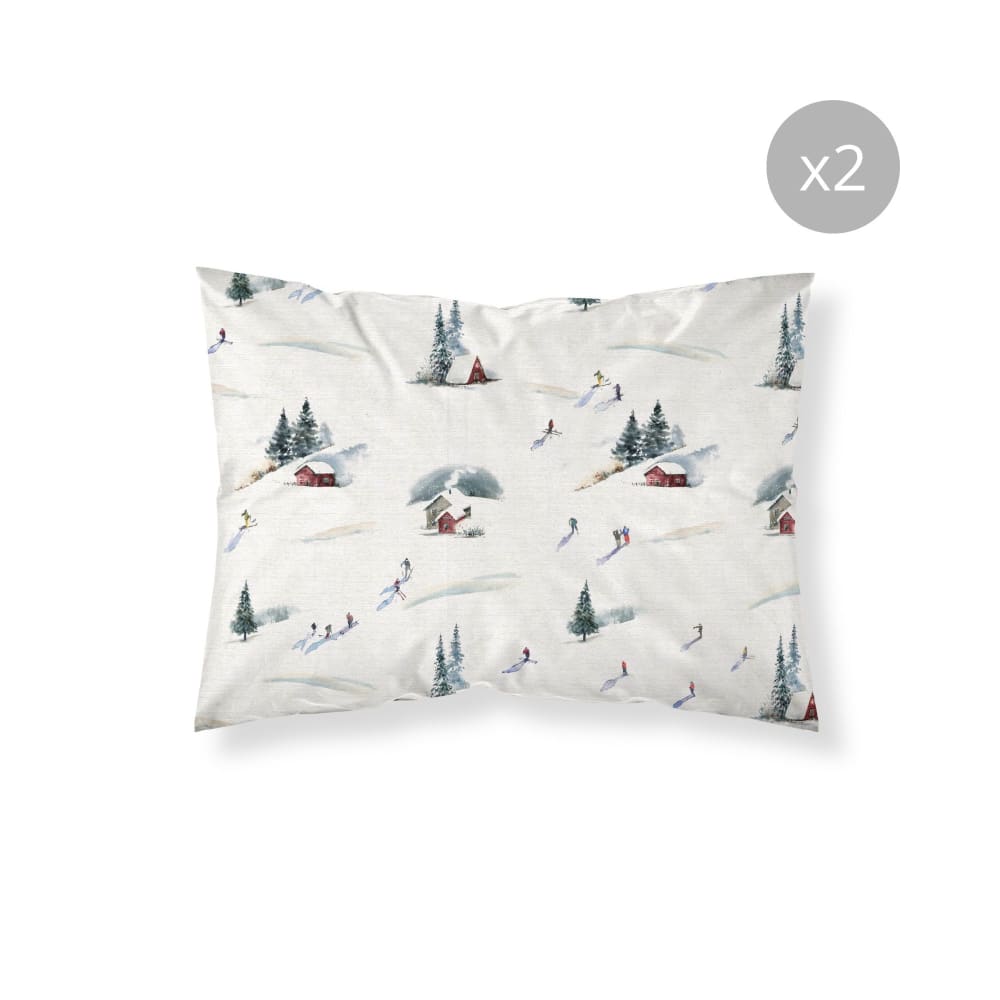 Lot de taies d'oreillers 100 % polyester multicolore 50x80 cm