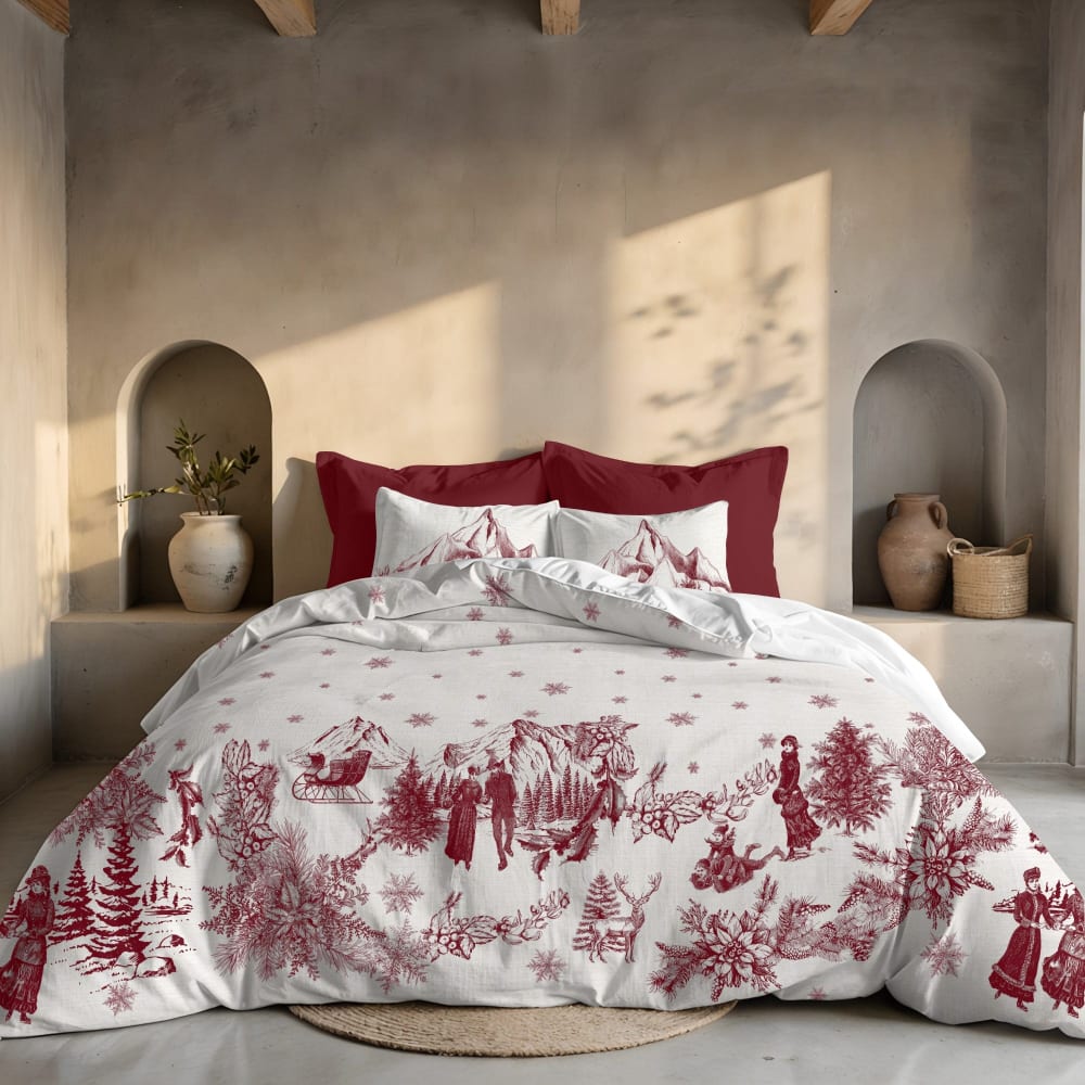 Housse de couette noël polyester multicolore 80(140x200 cm) Housse de couette noël polyester multicolore 80(140x200 cm)