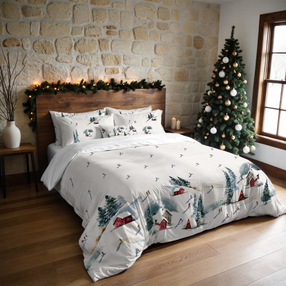 Housse de couette 100 % polyester multicolore 155x220 cm